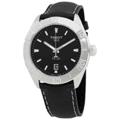 Мужские кварцевые часы Tissot PR 100 с черным циферблатом T101.610.16.051.00