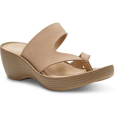 Женские кожаные сандалии без шнуровки Eastland на танкетке BHFO 1768