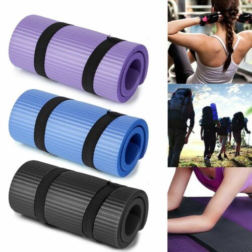 Yoga Mat Thick Non-slip Durable Exercise Extra Mats Pilates Pad Fitness Gym 15mm