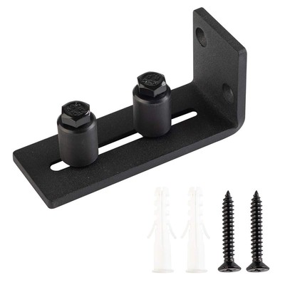 Austin & Mills Ambh100 Black Adjustable Barn Door Hardware Floor Guide Roller