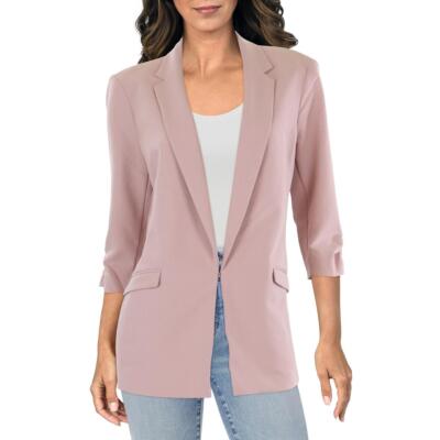 INC Womens Pink Notch Collar 3/4 Sleeves Workwear Blazer Jacket L BHFO 6158