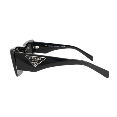 Pre-owned Prada Dark Grey Cat Eye Ladies Sunglasses Pr 13zs 1ab5s0 50 Pr 13zs 1ab5s0 50 In Gray