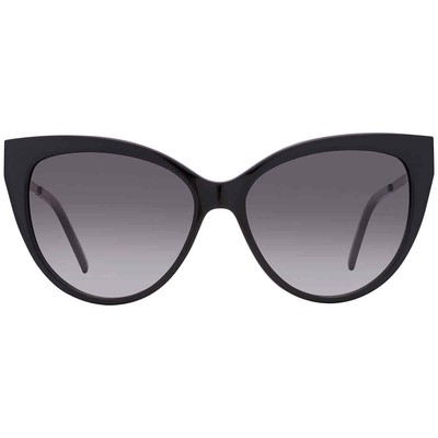 Pre-owned Saint Laurent Smoke Gradient Cat Eye Ladies Sunglasses Sl M48sa 002 56 In Gray
