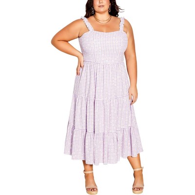 Женский розовый сарафан с цветочным принтом в стиле City Chic, длинный летний сарафан Plus XS BHFO 8148