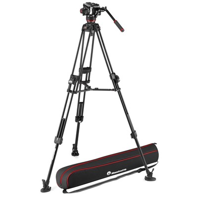 Жидкостная видеоголова Manfrotto 504X с 3-секционным алюминиевым быстрым штативом на двух ножках 645