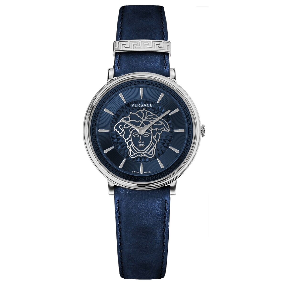Pre-owned Versace Ladies Watch Wristwatch V-circle Ve8101619 Leather