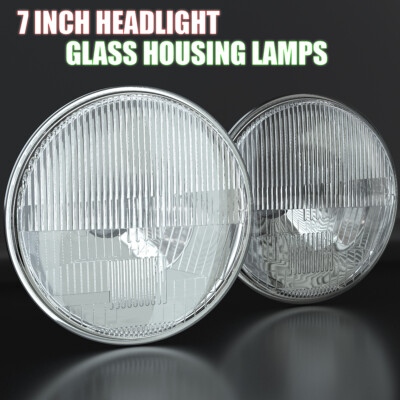Pair 7 inch Round Led Headlights Lamp Housing for Chevy Bel Air 1955 1956 1957