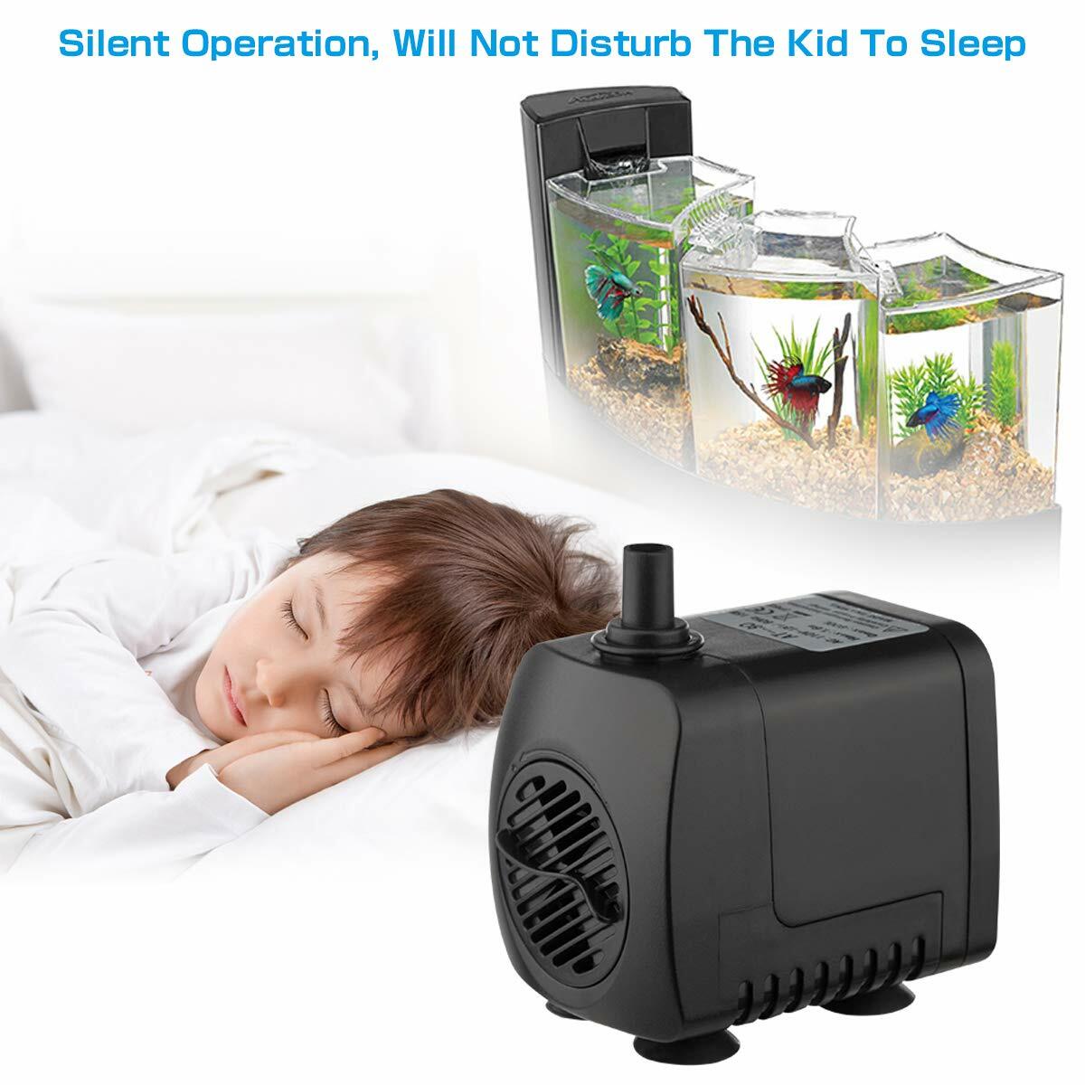 Submersible Aquarium Water Pump 12 Color Pond Fountain LED Lighting Kit