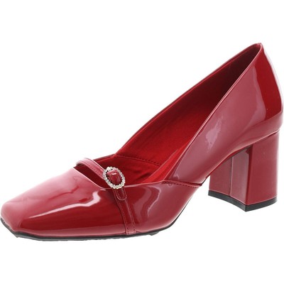 Anne Klein Womens Lexington Red Patent Boat Shoes 7.5 Medium (B,M) BHFO 2415