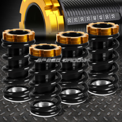 ДЛЯ 88-00 CIVIC, НАПРИМЕР, EK/DC, ОПУСКАЮЩАЯСЯ ЧЕРНАЯ ПОДВЕСКА С КОИЛОВЕРОМ, ЧЕРНАЯ ПРУЖИНА