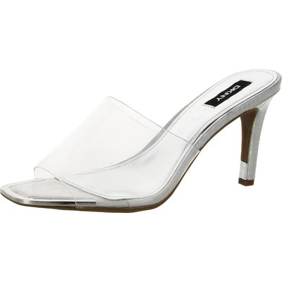 

DKNY Женские модные шлепанцы из искусственной кожи Bronx с открытым носком BHFO 4161, Vinyl clear, Bronx