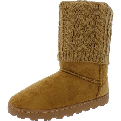 Женские уютные коричневые сапоги до середины икры C & C California 10 Medium (B,M) BHFO 5805