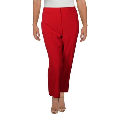 Женские красные деловые офисные брюки до щиколотки Kasper Womens Plus 22W BHFO 9251