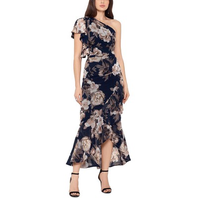 Женское длинное дневное макси-платье Betsy & Adam с темно-синим цветочным принтом 2 BHFO 1131