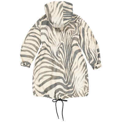 Pre-owned Moncler Zebra-print Achird Long Parka Coat In Brown
