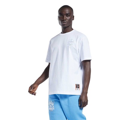 

Мужская футболка Reebok Iverson I3 Blueprint SS Basketball, белая спортивная футболка, Белый, Reebok Iverson I3 Blueprint SS Basketball T-Shirt