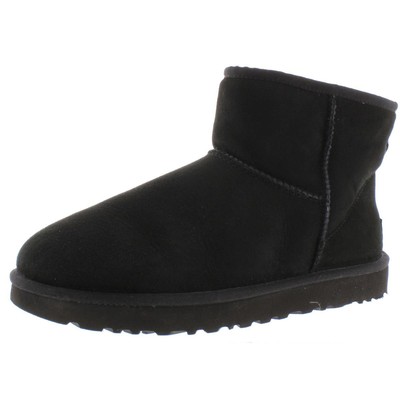 Ugg Womens Classic Mini II Черные ботинки из овечьей шерсти 6 средних размеров (B,M) BHFO 7495