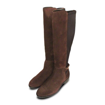 TOMMY HILFIGER TOMMY HILFIGER SCHNALLE STRETCH STIEFEL IN BRAUNES WILDLEDER