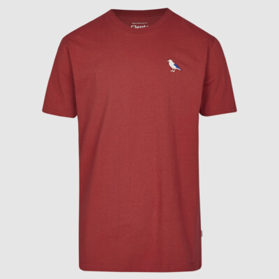 Cleptomanicx Basic Tee "Embro Gull" Herren T-Shirt Möwen Stickerei Bio-Baumwolle