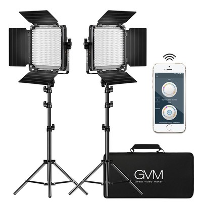 Двухцветная мягкая светодиодная панель GVM 480LS, 29 Вт, комплект из 2 ламп #GVM-480LS-2L