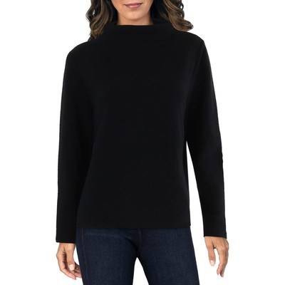 Eileen Fisher Womens Black Organic Cotton Blend Pullover Top Shirt M BHFO 3502