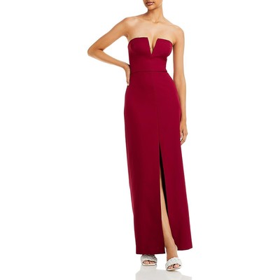 BCBGMAXAZRIA Womens Red Strapless Formal Evening Dress Gown 2 BHFO 9365
