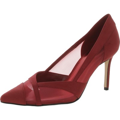 Женские туфли-лодочки Illusion из искусственной замши красного цвета Nine West 8.5 Medium (B, M) BHFO 5231