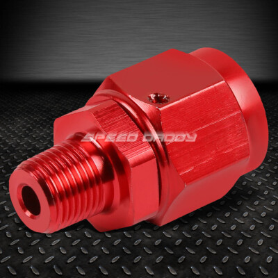 6-ВНУТРЕННИЙ РАСТРУБ НА 1/8 NPT НАРУЖНЫЙ КРАСНЫЙ АЛЮМИНИЕВЫЙ РЕДУКТОР С B-ОБРАЗНОЙ ГАЙКОЙ, ПОВОРОТНЫЙ ФИТИНГ