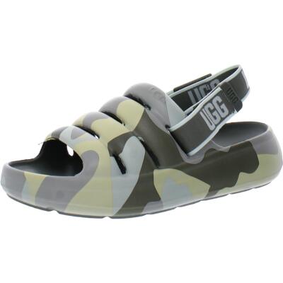 

Ugg Womens W Sport Yeah Camopop Босоножки с ремешком на щиколотке Шлепанцы Обувь BHFO 3194, Moss/camouflage, W Sport Yeah Camopop
