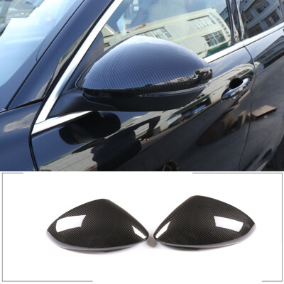 Carbon Fiber ABS Rearview Mirror Cover Caps Fit For Alfa Romeo Stelvio 2017-2022