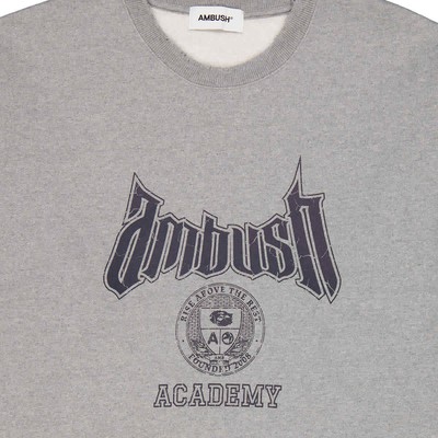 Pre-owned Ambush Grey Academy Crewneck Sweatshirt In Gray