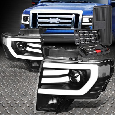 ДЛЯ 09-14 FORD F150 LED DRL ЧЕРНЫЕ ПРОЗРАЧНЫЕ УГЛОВЫЕ ФАРЫ-ПРОЕКТОРЫ + НАБОР ИНСТРУМЕНТОВ