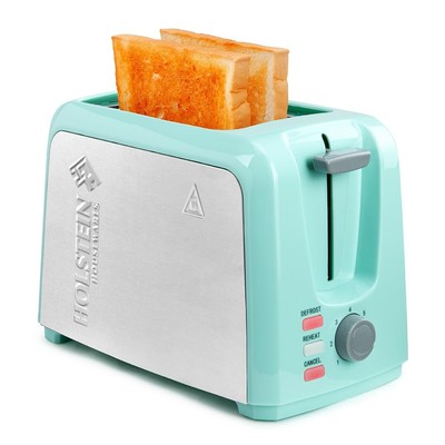 - 2-Slice Toaster with 7 Browning Control Settings, Mint/Stainless Steel - Gr...