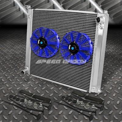 2-РЯДНЫЙ АЛЮМИНИЕВЫЙ РАДИАТОР + КОМПЛЕКТ ИЗ 2X7 ВЕНТИЛЯТОРОВ СИНЕГО ЦВЕТА ДЛЯ 90-96 300ZX Z32 TURBO FAIRLADY Z