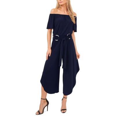 

Женский деловой комбинезон MSK стрейч с поясом BHFO 2908, Navy