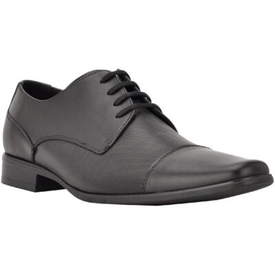 

Мужские кожаные оксфорды Calvin Klein Bram с закрытым носком, смешанная техника, Black leather, Bram