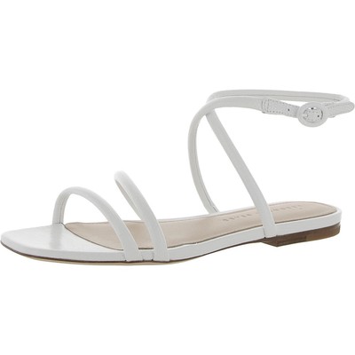 

Женские кожаные туфли Veronica Beard Maci на плоской подошве с квадратным носком и ремешком на щиколотке BHFO 5593, Maci