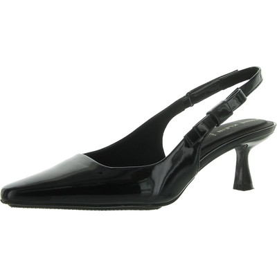 Anne Klein Womens Carmel Patent Padded Insole Slingback Heels Shoes BHFO 0352