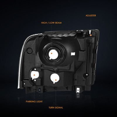 For 05-07 Ford F250/F350 Super Duty Chrome Housing Headlight Clear Corner Lamps