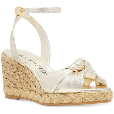 Stuart Weitzman / женские босоножки на танкетке Playa Gold 6 средних размеров (B,M) BHFO 5325