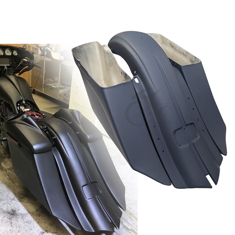 GFRP Stretched Saddle Bags & Rear Fender Fit For Harley Touring Baggers 14-23 US