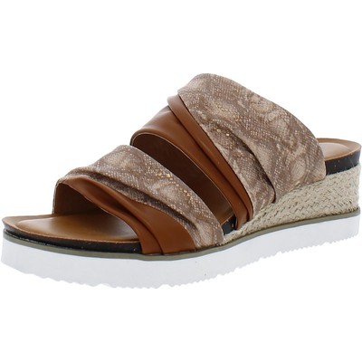 

Boutique by Corkys Женские босоножки на танкетке Believe Metallic Slip On Wedge Shoes BHFO 6828, Cognac, Believe