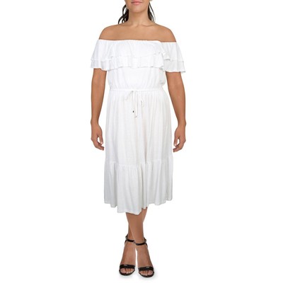 Женское белое льняное платье макси Lauren Ralph Lauren 16 BHFO 6226