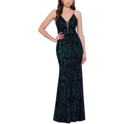 Женское зеленое вечернее платье без рукавов цвета металлик от Betsy & Adam, 6 BHFO 4976