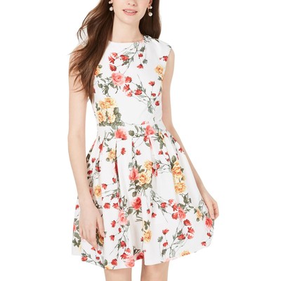 Женское вечернее платье с открытой спиной и цветочным рисунком цвета слоновой кости с изумрудным пломбиром Juniors L BHFO 7610