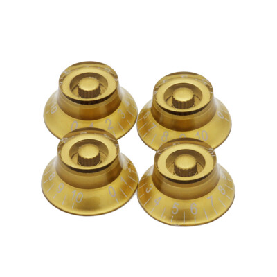 4 PCS Gold Top Hat Speed Control Knobs Electric Guitar Volume Tone Button for LP