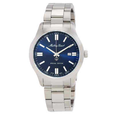 Мужские часы Mathey-Tissot Mathy I Jumbo с синим кварцевым циферблатом H455ABU
