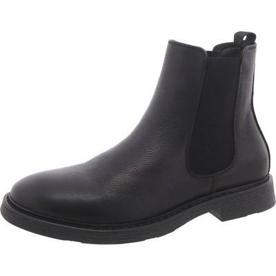 Мужские черные кожаные ботильоны Челси Steve Madden, 8 Средний размер (D), BHFO 5317