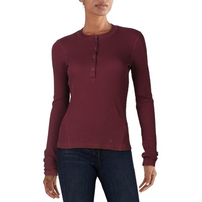 

Фиолетовая трикотажная рубашка Sweaty Betty из органического хлопка Henley  BHFO 5769, Plum red