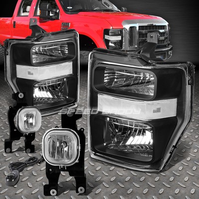 ЧЕРНАЯ ФАРА + ЧЕТКИЙ ПОВОРОТНЫЙ СИГНАЛ + ХРОМИРОВАННАЯ ПРОТИВОТУМАННАЯ ФАРА + ВЫКЛЮЧАТЕЛЬ ДЛЯ 08-10 SUPERDUTY